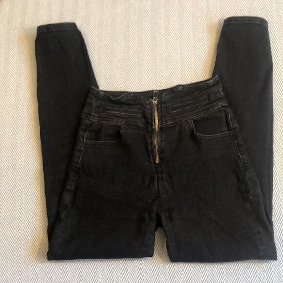 ETE BELLE jeans Small skinny jeans w stretch Size Small, Waist 11 1/4” Preworn - Picture 3 of 12